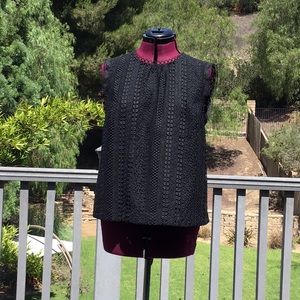 J Crew Black Sleeveless Top